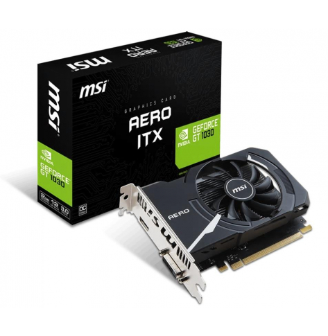 Karta graficzna MSI GeForce GT 1030 AERO ITX 2G OC 2GB OC SL-DVI-D HDMI ATX FAN