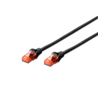Kabel DIGITUS DK-1612-005/BL patch cord UTP CAT.6 czarny 0,5m 15 LGW