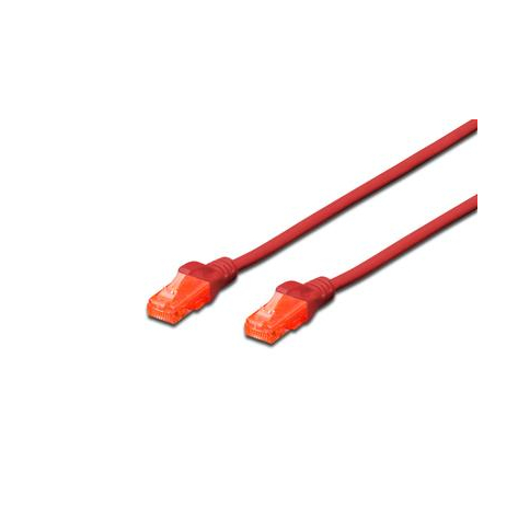 Kabel DIGITUS DK-1612-050/R patch cord UTP CAT.6 czerwony 5,0m 15 LGW