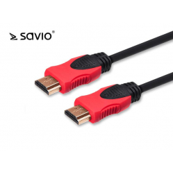 Kabel HDMI 2.0 SAVIO CL-140 pozłacane końcówki, 3D, 4Kx2K, 7,5m