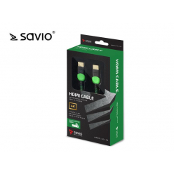SAVIO GCL-06 SAVIO GCL-06 Kabel HDMI 2.0 gamingowy, do XBOX, gold, 3D, 4Kx2K60p, 3,0m