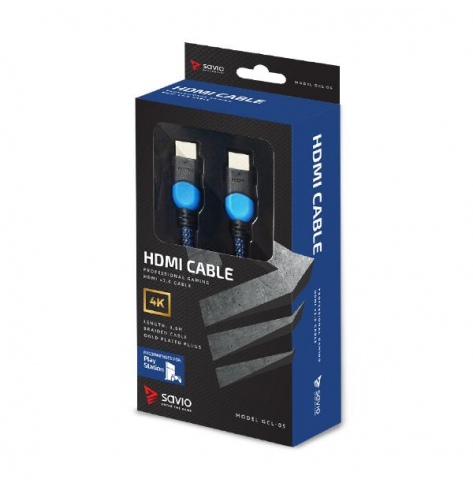 Kabel HDMI 2.0 gamingowy do Playstation, gold, 3D, 4Kx2K60p, 3,0m