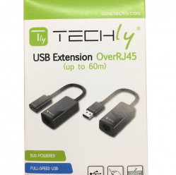 Przedłużacz USB Techly extender RJ45 do 60m.