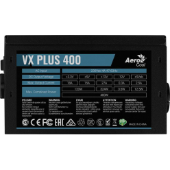 Zasilacz AEROCOOL VX-400 PLUS ATX 400W 12cm wentylator aktywne PFC