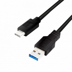 Kabel LOGILINK CU0166 LOGILINK - Kabel USB 3.2 Gen1x1, męski USB-A na męski USB-C, czarny, 0,15 m