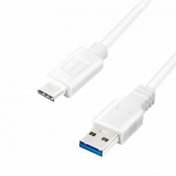 Kabel LOGILINK CU0172 LOGILINK - Kabel USB 3.2 Gen1x1, męski USB-A na męski USB-C, biały, 0,15 m