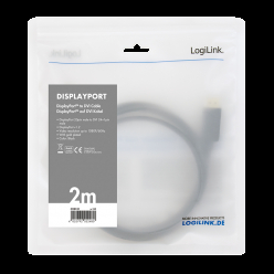 LOGILINK CV0131 LOGILINK - Kabel DisplayPort 1.2 do DVI, czarny, 2m