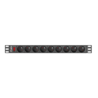 Listwa zasilająca Lanberg Rack PDU 1U 16A, 9x uni-schuko, 3m, czarna