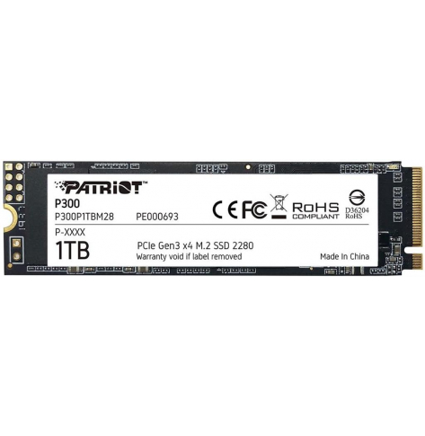 Dysk SSD Patriot P300 1TB M.2 PCIe Gen 3 x4 2100/1650MB/s