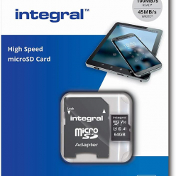 Karta pamięci Integral 64GB High Speed microSDXC card V30 UHS-I U3 100/30