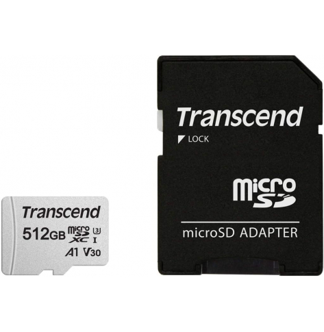 Karta pamięci Transcend 512GB microSD w/ adapter UHS-I U3 A1