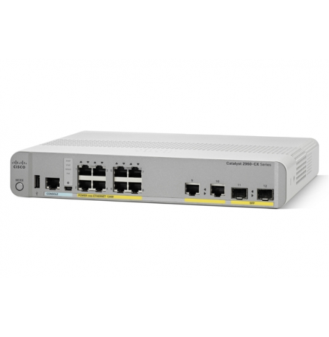 Switch Cisco WS-C2960CX-8PC-L Catalyst 2960-CX 8 portów 10/100/1000 (PoE+) 2 porty SFP 2 porty 10/100/1000