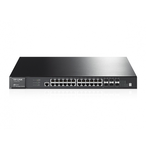 Switch wieżowy zarządzalny TP-Link T2700G-28TQ 28-portów - 24 porty 10/100/1000 4 zestawy Gigabit SFP 2 porty 10 Gigabit SFP+