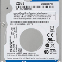 Dysk  WD Blue 2.5'' 320GB SATA/600 5400RPM 8MB cache 7mm