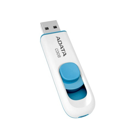 Pamięć USB     Adata  C008 64GB  2.0 Biały Niebieski