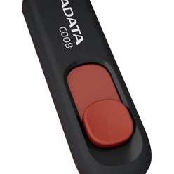 Pamięć USB     Adata  C008 64GB  2.0 Czarny Czerwony