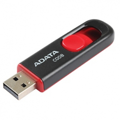 Pamięć USB Adata C008 8GB  2.0 Czarny Czerwony