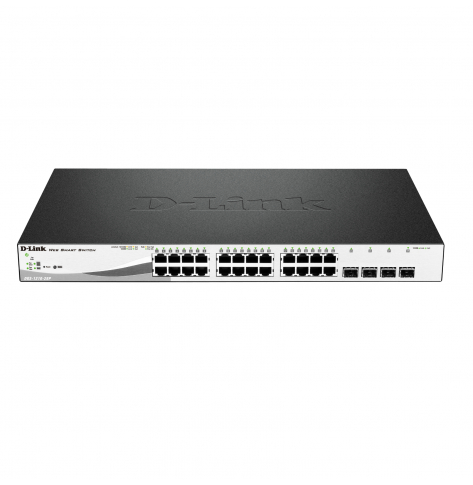 Switch sieciowy zarządzalny D-Link 20-portów 1000BaseT (RJ45), 4 porty COMBO GEth (RJ45)/MiniGBIC (SFP), 4 porty 10GB SFP+