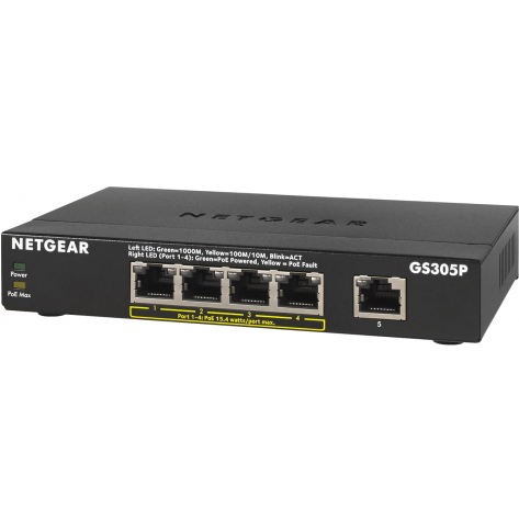 Switch niezarządzalny Netgear GS305P-100PES 5-Portów - 4 porty PoE