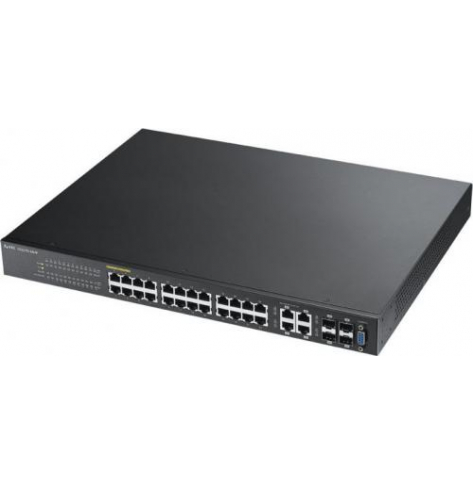 Switch wieżowy Zyxel GS2210-24HP 24-porty 10/100/1000 (PoE+) 4 zestawy zestaw Gigabit SFP