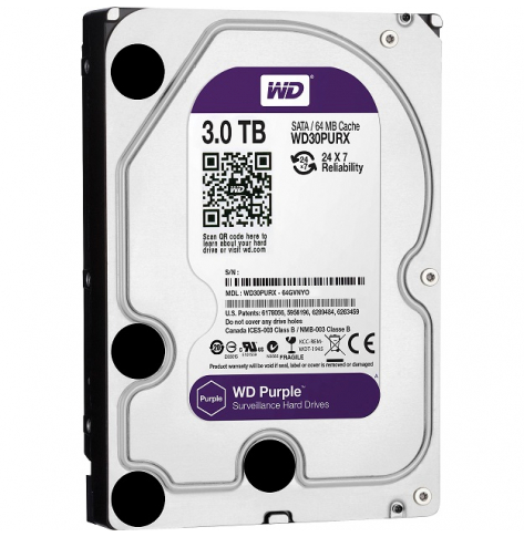 Dysk Serwerowy WD Purple, 3.5'', 3TB, SATA/600, 64MB cache