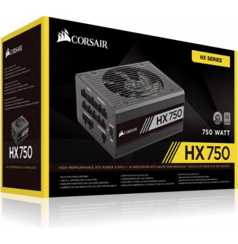 Zasilacz  Corsair HX750 750W 80 PLUS® Platinum 135mm fan modular PSU