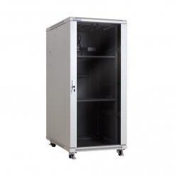 Szafa serwerowa Linkbasic 19'' 27U 600x1000mm szara  drzwi przednie szklane 