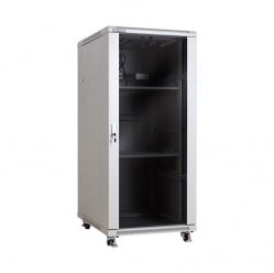 Szafa serwerowa Linkbasic szafa 19'' 27U 600x800mm szara  drzwi przednie szklane 