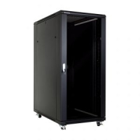 Szafa serwerowa Linkbasic 19'' 32U 600x1000mm czarna  drzwi przednie szklane 