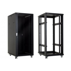 Szafa serwerowa Linkbasic 19'' 32U 600x800mm czarna  drzwi przednie szklane 