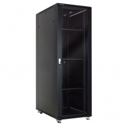 Szafa serwerowa Linkbasic 19'' 37U 600x1000mm czarna  drzwi przednie szklane 