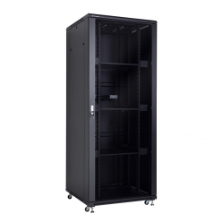 Szafa serwerowa Linkbasic 19'' 42U 800x800mm czarna  drzwi przednie szklane 
