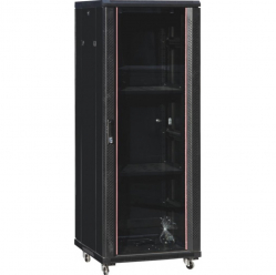 Szafa serwerowa Netrack 42U 600x600mm  drzwi szklane  popiel ZŁOŻONA