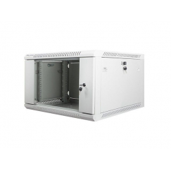 Szafa serwerowa Netrack 19" 6U 600x600mm – czarna drzwi szklane otwierane boki
