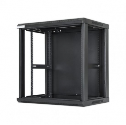Szafa serwerowa START.LAN 19'' 12U 600x450mm czarna  drzwi przednie szklane 