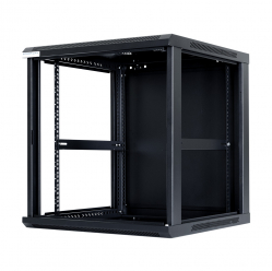 Szafa serwerowa START.LAN szafa 19'' 12U 600x600mm czarna  drzwi przednie szklane 