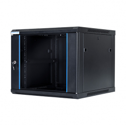 Szafa serwerowa START.LAN 19'' 9U 600x600mm czarna  drzwi przednie szklane 