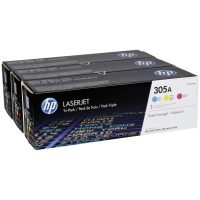 Toner HP 305A 3-pak CMYK
