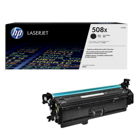 Toner HP 508X Czarny | 12500str | LaserJet M552dn, M553dn,n,x, M577c,dn,f