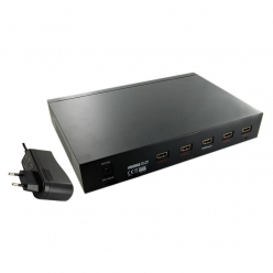 4World HDMI Splitter / Rozdzielacz sygnału HDMI 1x4, HDMI 1.3b