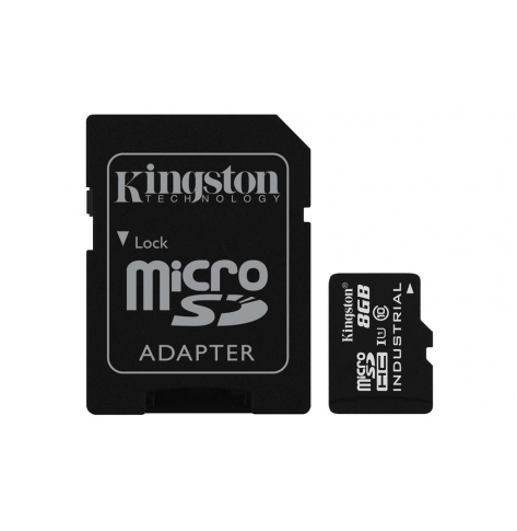Karta pamięci Kingston 8GB microSDHC UHS-I Class 10 Industrial Temp Card + SD Adapter