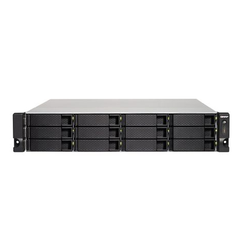 Dysk sieciowy Qnap 12-Bay, SATA 6G, Quad Core 1,5GHz, 4GB, 4xGbE LAN, 4xUSB w/o rails