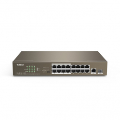 Switch Tenda TEF1118P-16-150W  16 X 10/100Mbps PoE + 1 Gigabit/SFP max. 135W