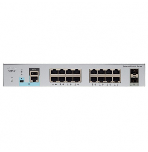 Switch Cisco WS-C2960L-16TS-LL Catalyst 2960L 16 portów 10/100/1000 2 porty Gigabit SFP (uplink)
