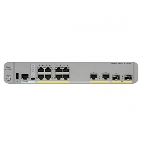 Switch Cisco WS-C2960CX-8TC-L Catalyst 2960-CX 8 portów 10/100/1000 2 porty SFP 2 porty 10/100/1000 (uplink)