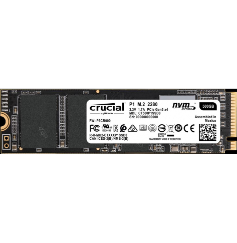 Dysk SSD Crucial P1 M.2 TYPE 2280 SSD 500GB