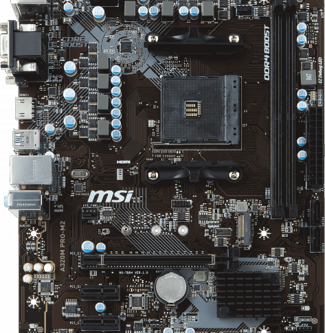 Płyta główna MSI A320M PRO-M2 AM4 2x DDR4 PCI-Ex16 4SATA3 6USB3.1