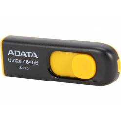 Pamięć USB ADATA memory USB UV128 64GB USB 3.1 black yellow