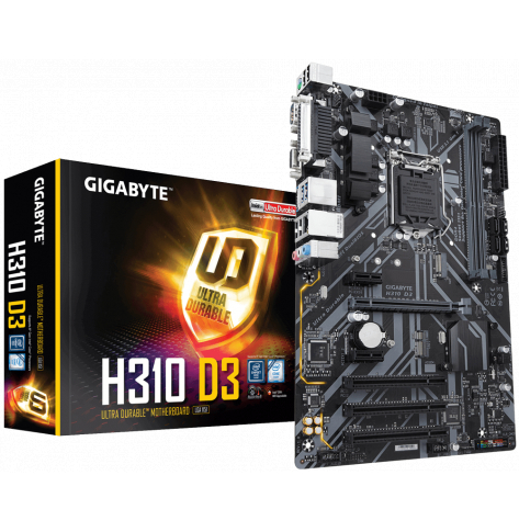 Płyta główna Gigabyte H310 D3 2.0 1151 DDR4 PCIe Gen2 x2 M.2 D-Sub HDMI