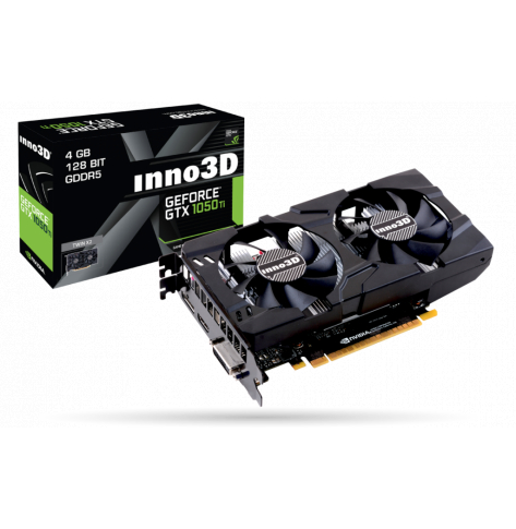 Karta graficzna INNO3D GeForce GTX 1050 TI TWIN X2 4GB GDDR5 HDMI DP DVI